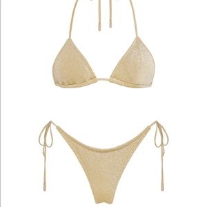 Triangl gold sparkle bikini set Medium